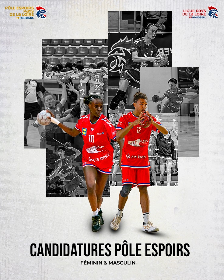 🚀 [𝙋𝙊𝙇𝙀 𝙀𝙎𝙋𝙊𝙄𝙍𝙎]

Candidatez dès maintenant ! 💪 
Les inscriptions 2026/2027 au Pôle Espoirs des Pays de la Loire sont officiellement ouvertes ! 

🔗 Retrouvez l’ensemble des dates clés et le lien d’inscription : https://handball-paysdelaloire.fr/candidature-pole-espoirs/

Ne laisse pas passer ta chance, rejoins l’aventure dès maintenant ! 🔥

@comite44handball  @handcomitesarthe  @comite_53_handball  @comite49handball  @vendeehb 

#PDLL #PaysDeLaLoire #Handball #PoleEspoirs #Candidature