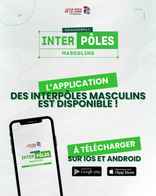 🔥 [𝑰𝙉𝑻𝙀𝑹𝙋𝑶𝙇𝑬𝙎 𝙈𝑨𝙎𝑪𝙐𝑳𝙄𝑵𝙎]

📅 J-8 avant le début de la compétition et l’application est officiellement disponible !

📱 Téléchargez-la dès maintenant sur : 

 ➡️ Android : https://play.google.com/store/apps/details?id=com.goodbarber.interpoles&pcampaignid=web_share
➡️ App Store : https://apps.apple.com/la/app/interpôles-masculins-2026/id1611318607?l=fr-FR

👀 Retrouvez tout : programme, résultats, classements, replays, photos et infos pratiques.

🧭 Restez  informés de toutes l'actualité de la compétition !

@grandesthandball @ligue_nouvelleaquitaine_hand @ligue_de_normandie_de_handball @andebolportugal @lghb971 @lrhb_off  @ligueguyanehandball @aurahandball @liguebfchandball @liguecentre_vdl_handball @ligue_de_mayotte_de_handball  @ligue_occitanie_de_handball @liguehandballhdf @ligueidfhandball  @handballbretagne @liguehandballregionsud 

#InterpôlesMasculins2026 #Handball #pôles