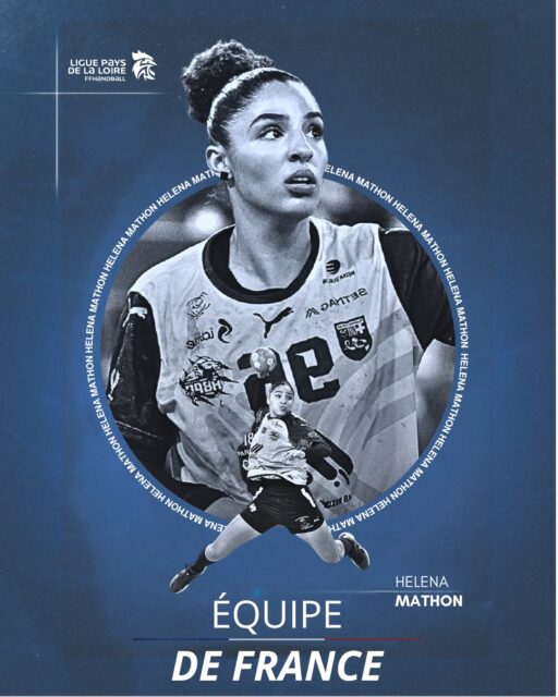 🇫🇷 [𝙎𝙀𝙇𝙀𝘾𝙏𝙄𝙊𝙉 𝙀𝙌𝙐𝙄𝙋𝙀 𝘿𝙀 𝙁𝙍𝘼𝙉𝘾𝙀 ] 

La pivot Helena Mathon est convoquée pour la première fois de sa carrière avec l’Équipe de France féminine de handball 👏

Elle participera au prochain rassemblement des Bleues avec deux rencontres au programme dans le cadre des qualifications pour l’EHF Euro 2026 :
•⁠ ⁠Kosovo – France, jeudi 9 avril à Pristina
•⁠ ⁠France – Finlande, dimanche 12 avril à Poitiers

Passée par le Pôle Espoirs de la Ligue des Pays de la Loire de Handball, Helena a également porté les couleurs des Neptunes de Nantes au cours de son parcours de formation.

Cette première convocation est une grande fierté pour la Ligue des Pays de la Loire, qui est derrière elle et lui souhaite le meilleur pour cette belle aventure avec les Bleues. 💙

👏 Félicitations Helena !

@ffhandball 

#PDLL #PaysDeLaLoire #SelectionNationale #EquipeDeFrance #HandballFeminin