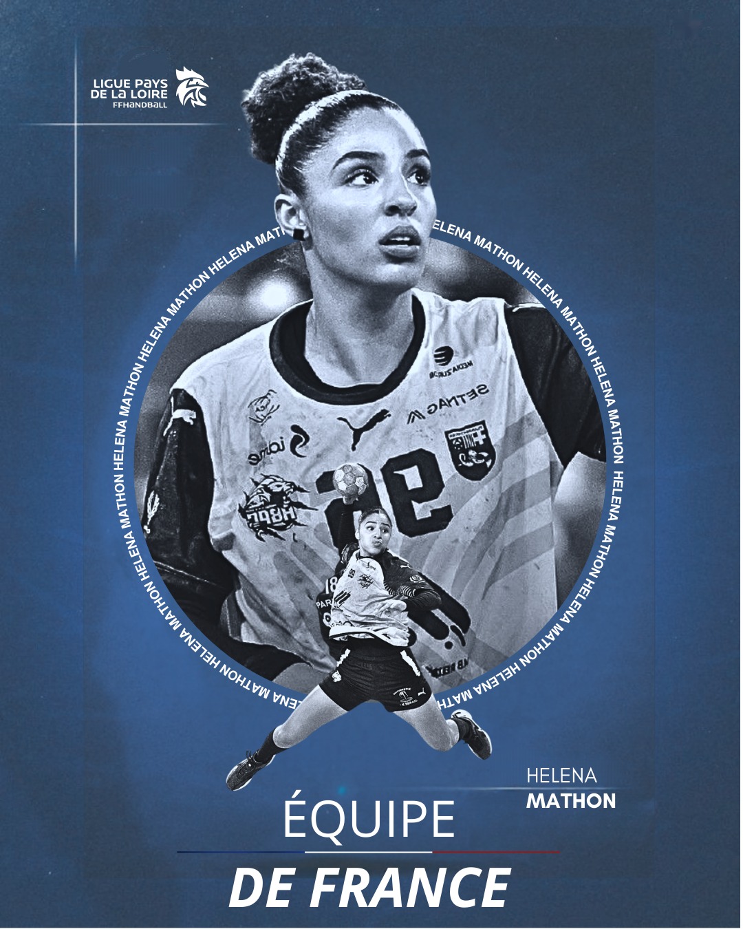 🇫🇷 [𝙎𝙀𝙇𝙀𝘾𝙏𝙄𝙊𝙉 𝙀𝙌𝙐𝙄𝙋𝙀 𝘿𝙀 𝙁𝙍𝘼𝙉𝘾𝙀 ] 

La pivot Helena Mathon est convoquée pour la première fois de sa carrière avec l’Équipe de France féminine de handball 👏

Elle participera au prochain rassemblement des Bleues avec deux rencontres au programme dans le cadre des qualifications pour l’EHF Euro 2026 :
•⁠ ⁠Kosovo – France, jeudi 9 avril à Pristina
•⁠ ⁠France – Finlande, dimanche 12 avril à Poitiers

Passée par le Pôle Espoirs de la Ligue des Pays de la Loire de Handball, Helena a également porté les couleurs des Neptunes de Nantes au cours de son parcours de formation.

Cette première convocation est une grande fierté pour la Ligue des Pays de la Loire, qui est derrière elle et lui souhaite le meilleur pour cette belle aventure avec les Bleues. 💙

👏 Félicitations Helena !

@ffhandball 

#PDLL #PaysDeLaLoire #SelectionNationale #EquipeDeFrance #HandballFeminin