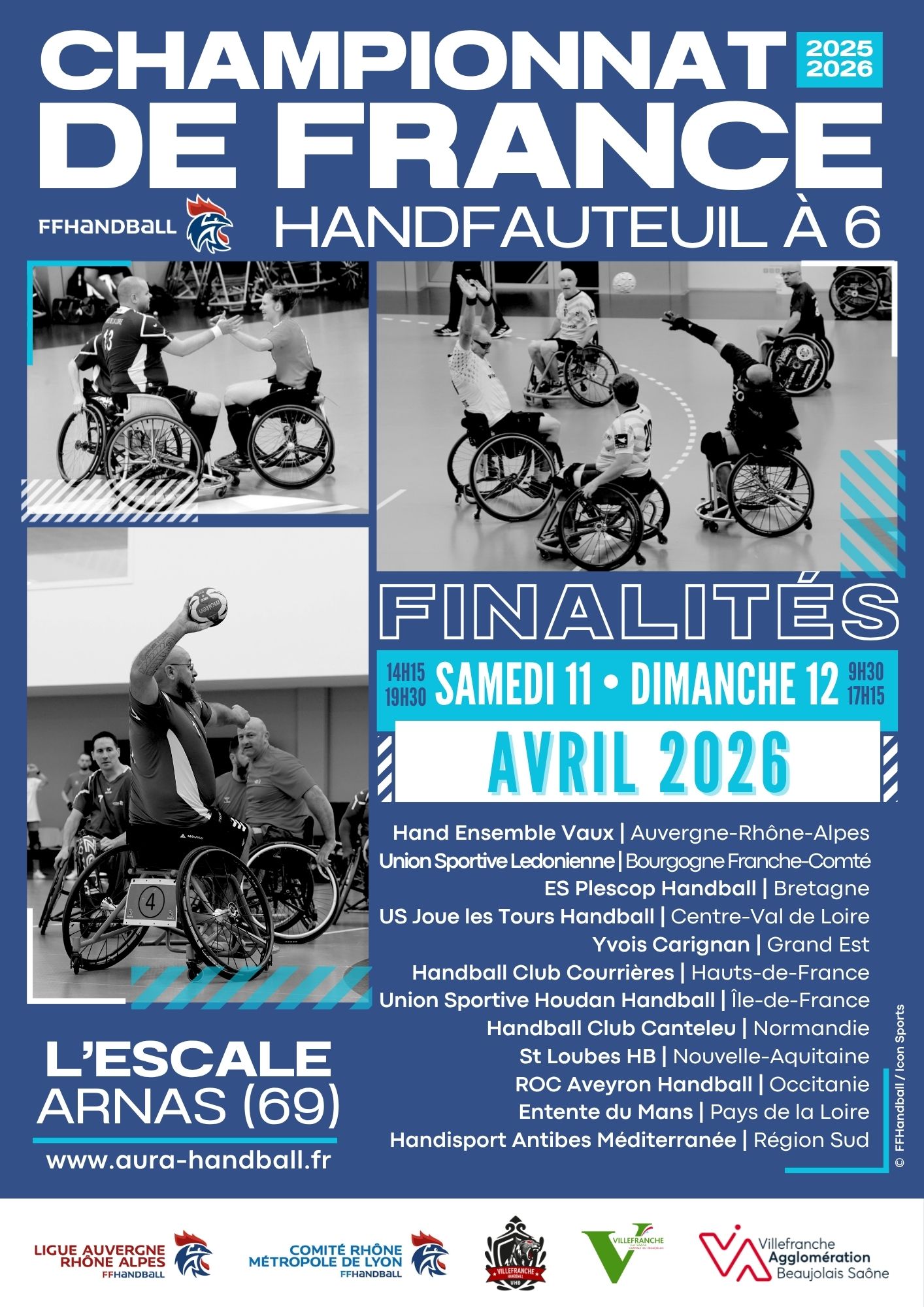 🚀 [𝘾𝑯𝘼𝑴𝙋𝑰𝙊𝑵𝙉𝑨𝙏 𝘿𝑬 𝑭𝙍𝑨𝙉𝑪𝙀 𝙃𝑨𝙉𝑫𝙁𝑨𝙐𝑻𝙀𝑼𝙄𝑳]

🔥@eshpdm est fin prête pour affronter les meilleures équipes françaises lors des Finalités du Championnat de France HandFauteuil à 6 !

💪 Engagée en Poule 2, l’équipe retrouvera Courrières, Canteleu, St Loubès, ROC Aveyron et Antibes pour un week-end intense à Arnas (69).

📅 Avec deux matchs samedi et trois autres dimanche, le rythme sera soutenu et la qualification en demi-finale à portée de main !

📺 Tous les matchs sont diffusés sur la chaîne YouTube de la Ligue AURA 
Handball.

🙌 Allez l’Entente du Mans, nous sommes derrière vous !

@handcomitesarthe 

#PDLL #PaysDeLaLoire #HandFauteuil #Championnat2026