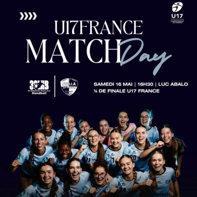 🔔 [1/4 𝒅𝙚 𝙛𝒊𝙣𝒂𝙡𝒆 𝑼17 𝑭𝙧𝒂𝙣𝒄𝙚]

👏 Félicitations aux filles de @3slhb44230  pour cette qualification en quart de finale!

🗓️ Rendez-vous le samedi 16 mai 2026
🕞 16h30
📍 Salle Luc Abalo à Saint-Sébastien-sur-Loire 
 
Nous comptons sur vous pour venir les soutenir !

#PDLL #PaysDeLaLoire #U17France #quartdefinale