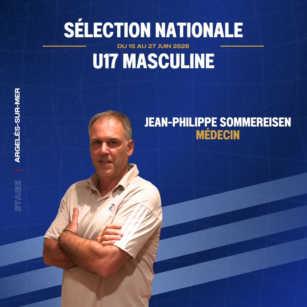 🇫🇷 [𝙀́𝑸𝙐𝑰𝙋𝑬 𝑫𝙀 𝙁𝑹𝘼𝑵𝘾𝑬 𝑼17 𝑴𝘼𝑺𝑪𝑼𝑳𝑰𝑵𝑬]
 
Cap sur un mois de juin intense pour l’Équipe de France U17 masculine 🔥
 
📅 Deux rassemblements sont au programme :
📍 Stage à Argelès-sur-Mer du 15 au 21 juin 2026
📍 Stage Franco-Allemand à Agde du 21 au 27 juin 2026
 
🤾‍♂️ Programme des rencontres :
* Vendredi 19 juin : 🇫🇷 France - Espagne 🇪🇸 à Banyuls-sur-Mer
* Samedi 20 juin : 🇫🇷 France - Espagne 🇪🇸 à Argelès-sur-Mer
* Mercredi 24 juin : 🇫🇷 France - Allemagne 🇩🇪 à Frontignan
* Vendredi 26 juin : 🇫🇷 France - Allemagne 🇩🇪 à Agde
 
👏 Félicitations à Jean-Philippe SOMMEREISEN qui accompagnera le collectif tricolore en tant que médecin du groupe durant l’ensemble du rassemblement.
 
@ffhandball 

#PaysDeLaLoire #PDLL #EquipeDeFrance #EDF #Bleuets
