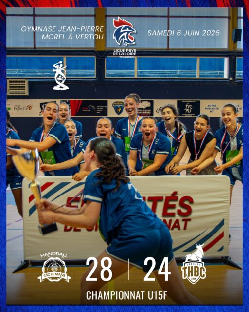 🏆 [𝙁𝑰𝙉𝑨𝙇𝑰𝙏𝑬́𝙎]

🤾‍♂️ Les finalités ont démarré fort avec une première journée pleine de souvenirs !

📋 Cinq rencontres étaient au programme : Championnat U15F, U17F, Hand Adapté, U20F et Coupe +16M Régionale.

🏅 Bravo aux équipes victorieuses, aux finalistes et aux arbitres pour leur engagement.

🙌 Merci à toutes et tous pour cette belle journée de handball.

📅 À demain pour continuer l’aventure !

@comite44handball @comite49handball @comite_53_handball  @handcomitesarthe @vendeehb @vignoble_handball @cscmhandball @thouarehbc  @cochandball @vsf.handball @jsallonnehandball @usmj.hand @heric.handball  @angershbc @lafleche_handball_  @eshpdm 

#PDLL #PaysDeLaLoire #Finales #Vertou #Handball