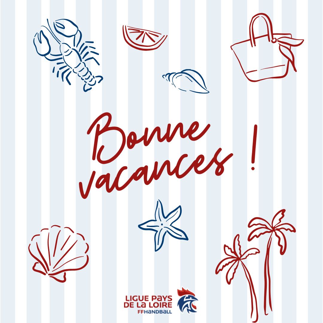 ☀️ [𝑽𝑨𝑪𝑨𝑵𝑪𝑬𝑺]
 
Toute l'équipe de la Ligue de Handball des Pays de la Loire vous souhaite d'excellentes vacances d'été ! 🌴
 
Même pendant l'été, la Ligue reste ouverte :
📅 Du lundi au jeudi : 8h30 à 18h00
📅 Le vendredi : 8h30 à 17h30
 
Notre équipe reste disponible pour vous accompagner tout au long de l'été. 💪
 
Profitez de cette pause estivale pour vous reposer et recharger les batteries. À très bientôt sur les terrains ! 🤾💙
 
@comite44handball @comite49handball @comite_53_handball  @handcomitesarthe @vendeehb 
 
#PDLL #PaysDeLaLoire #BelÉté #Handball