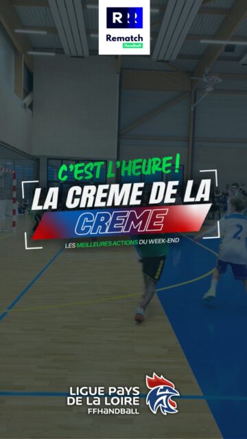 🏆 𝗟𝗮 𝗖𝗿𝗲̀𝗺𝗲 𝗱𝗲 𝗹𝗮 𝗖𝗿𝗲̀𝗺𝗲 – 𝗘́𝗽𝗶𝘀𝗼𝗱𝗲 𝟯 !

🔥 Les terrains ont encore parlé… Découvrez les 3 nouvelles actions de 𝗟𝗮 𝗖𝗿𝗲̀𝗺𝗲 𝗱𝗲 𝗹𝗮 𝗖𝗿𝗲̀𝗺𝗲 !

🧤 @hbsf85 
🎯 @chap_handball 
🔥 @svhb85_officiel 

🎥 Filmez vos matchs avec @rematch.handball 
⭐ Partagez vos plus belles actions
🏆 Et tentez d’intégrer le prochain épisode de 𝗟𝗮 𝗖𝗿𝗲̀𝗺𝗲 𝗱𝗲 𝗹𝗮 𝗖𝗿𝗲̀𝗺𝗲 !

👀 À vous de jouer !

#handpaysdelaloire #lacremedelacreme #rematchhandball